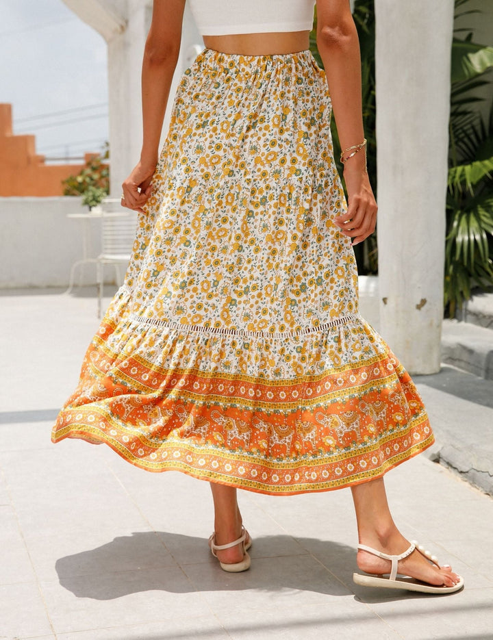 Damesrok bohemian bloemenprint - Vianey