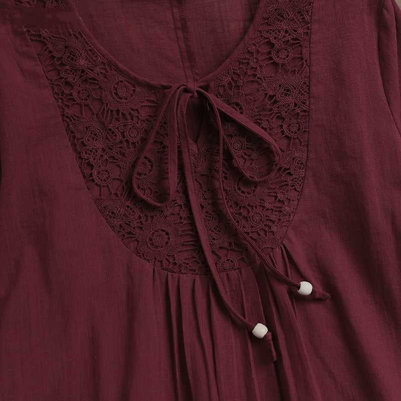 Damesblouse van kant met strik voor - Marena
