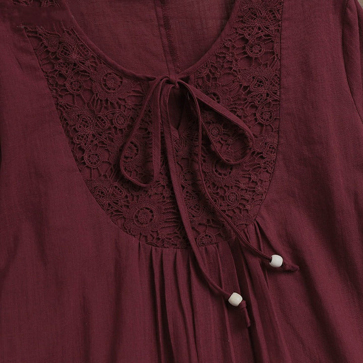 Damesblouse van kant met strik voor - Marena