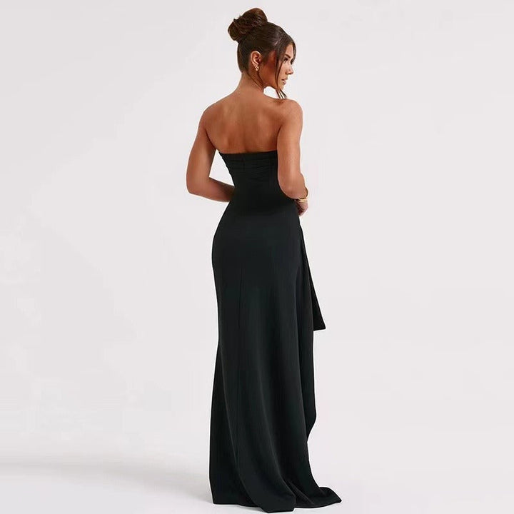 Elegante lange damesjurk met hoge split - Noémie