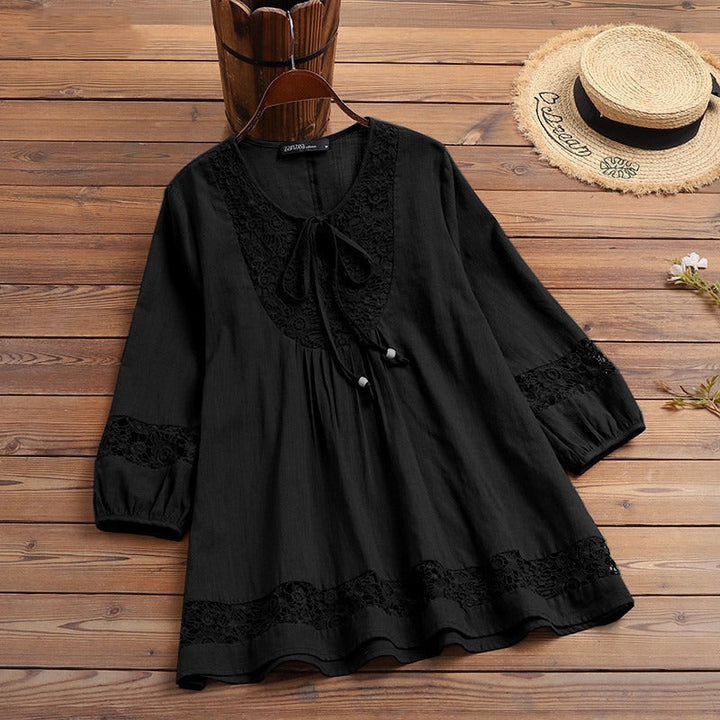 Damesblouse van kant met strik voor - Marena