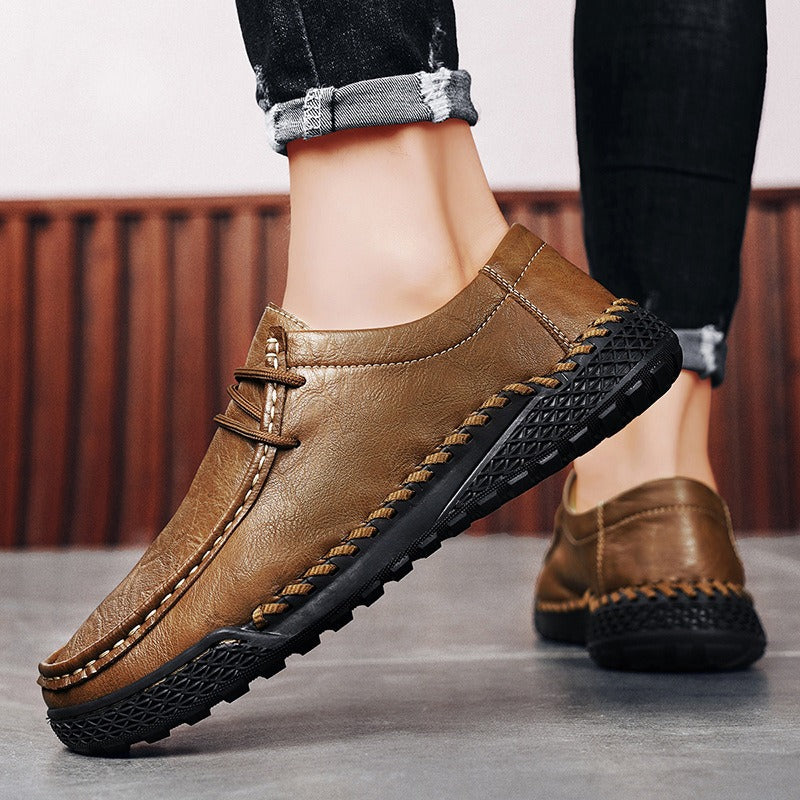 Herenschoenen van synthetisch leer met handgemaakte stiksels - Ernesto