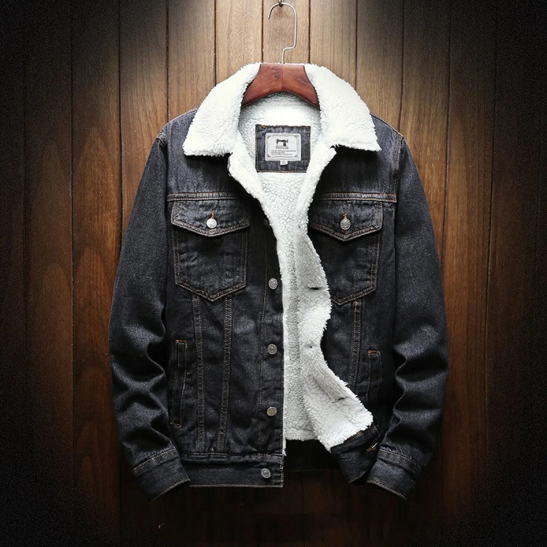 Heren spijkerjack met fleece voering - Lior
