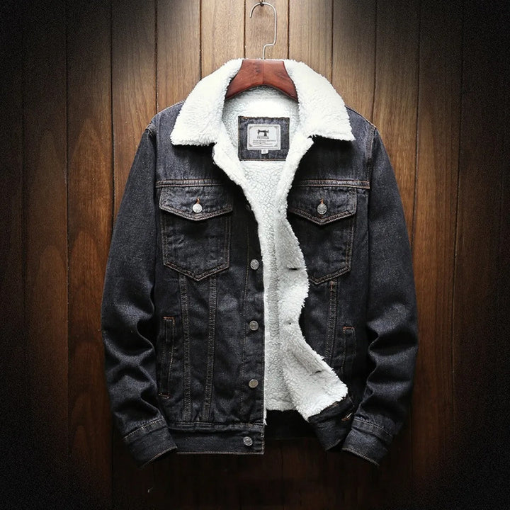 Heren spijkerjack met fleece voering - Lior