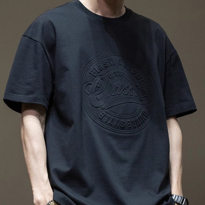 Katoenen heren t-shirt met oversized print - Daichi