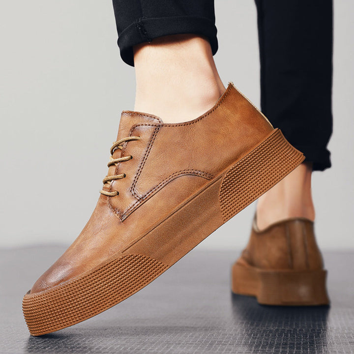 Synthetisch lederen herenschoenen met casual stijl platform - Paulo