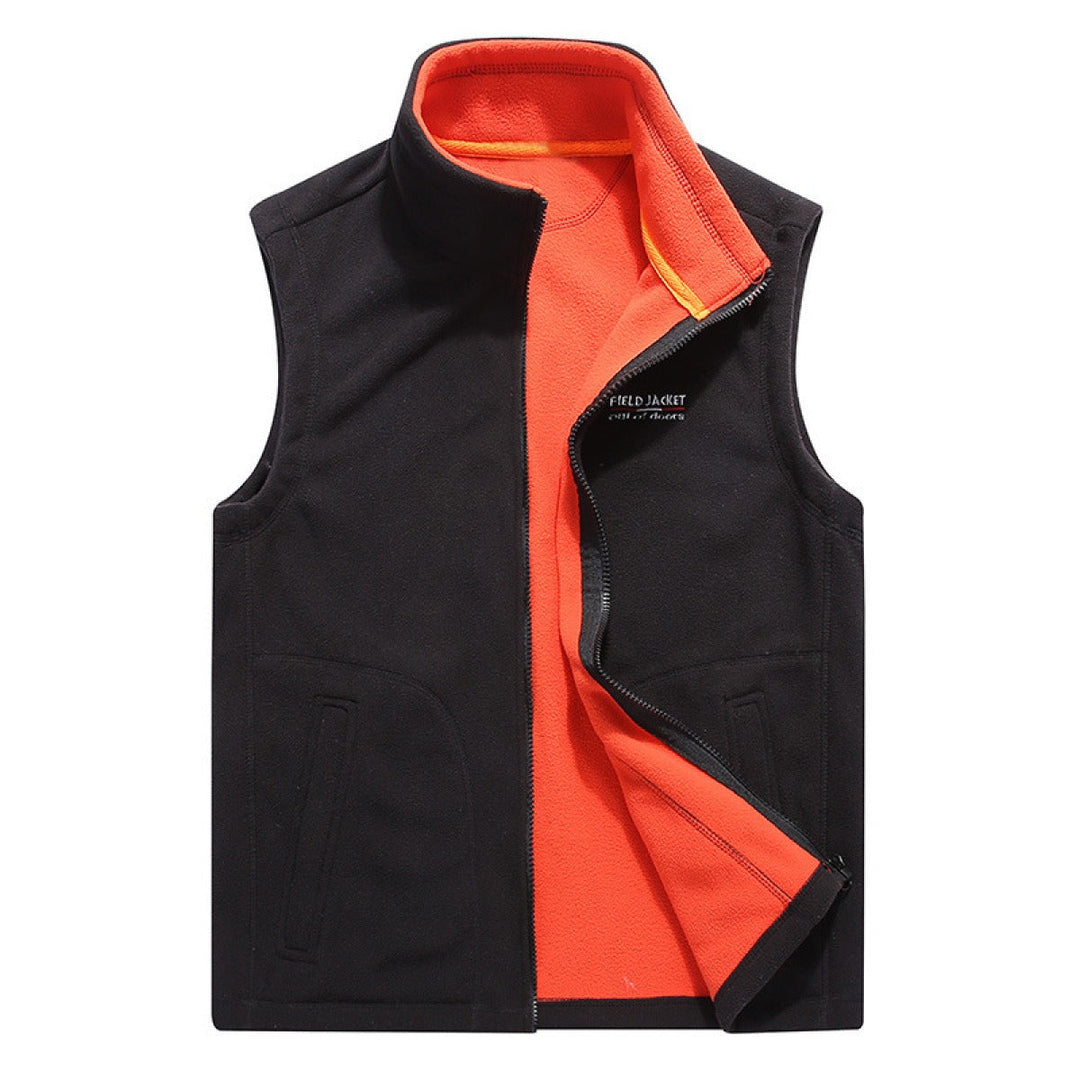 Mouwloos fleece herenvest met thermische voering en ritssluiting - Daryl