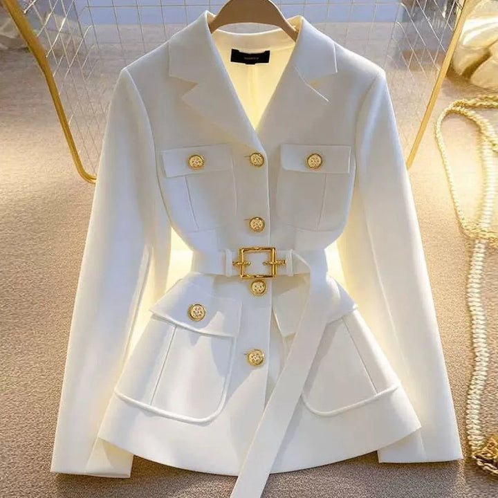Damesblazer met riem en zakken - Lorane