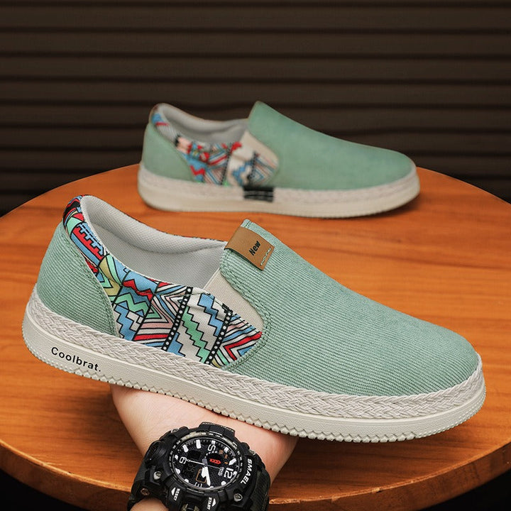 Casual herentrainers van canvas met etnische print - Edy