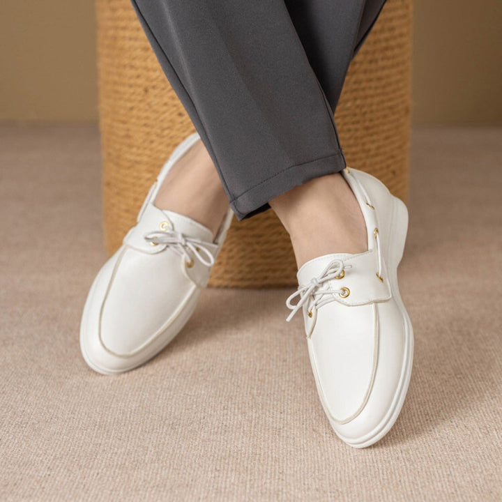 Herenmocassins van synthetisch leer met veterdetail - Carlos