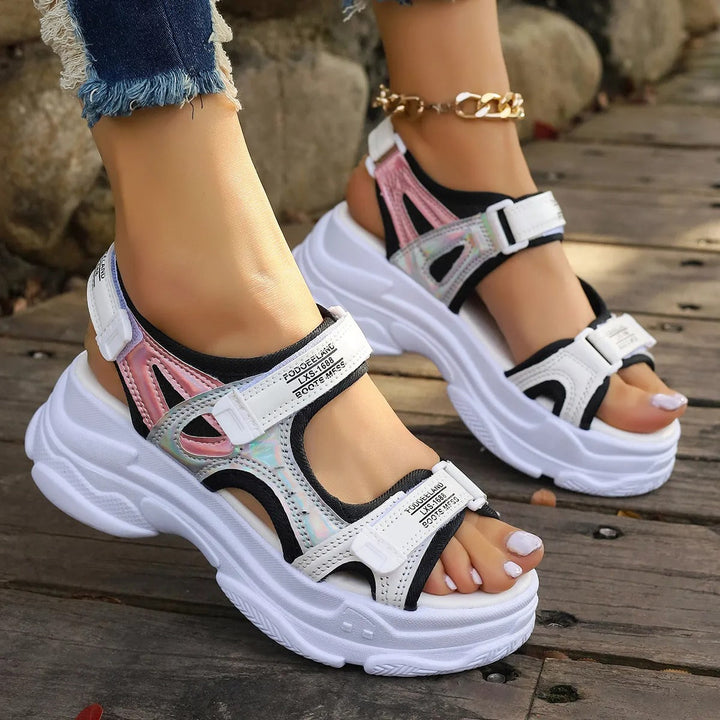 Dames lichtgewicht platform sportsandalen futuristisch ontwerp - Alexia