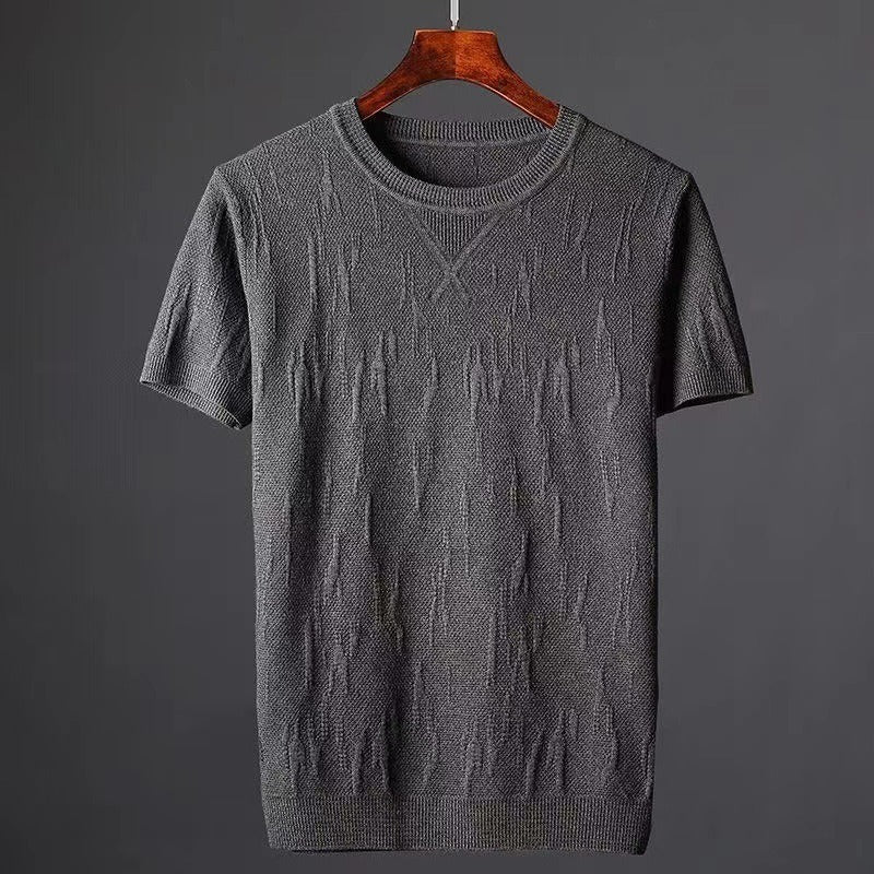 Fijn gebreid getailleerd heren-T-shirt - Einar
