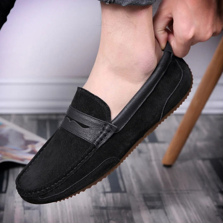 Heren casual loafers zacht suède klassieke stijl - Thierry