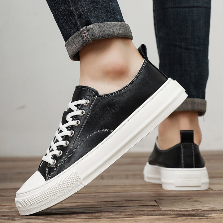 Witte kunstleren herensportschoenen urban style - Yago