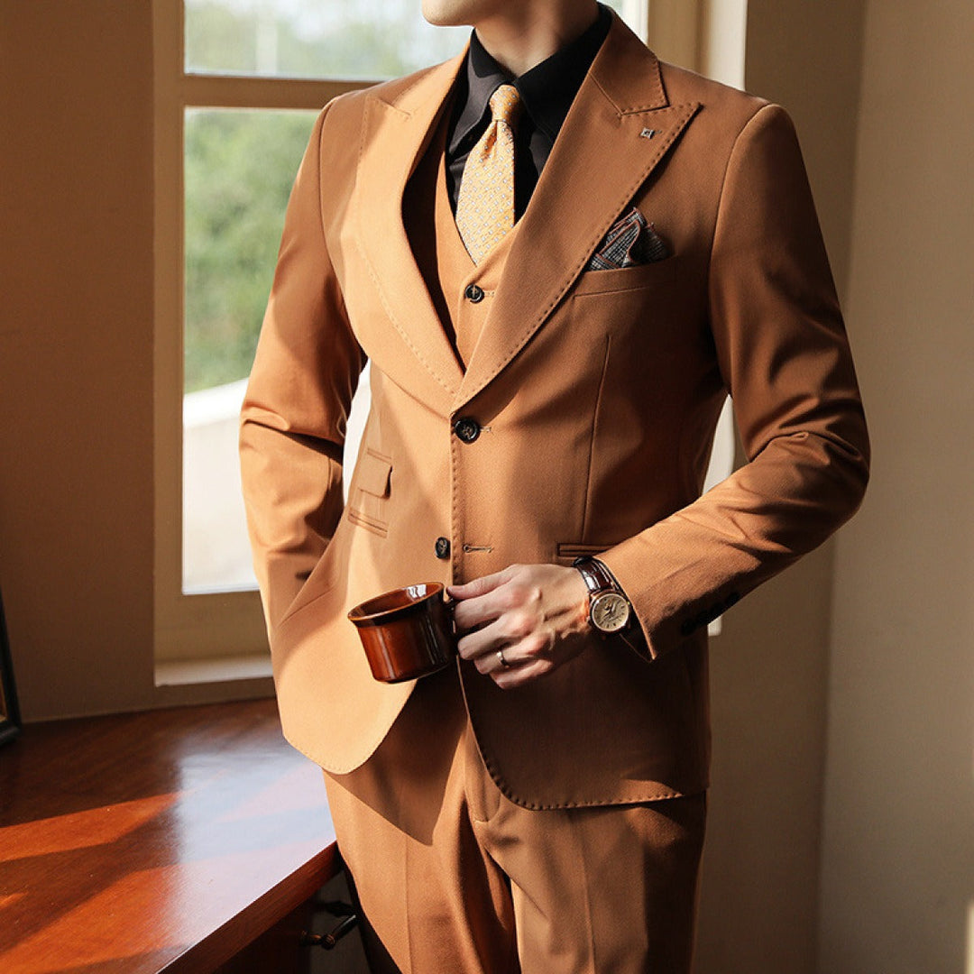 Herenkostuum 3-delig slim fit directiestijl - Joris