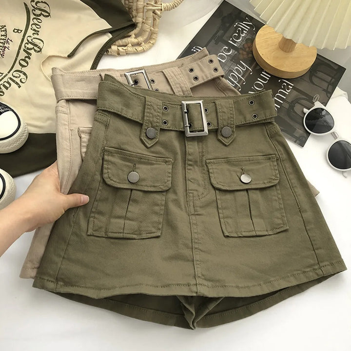Cargo shorts voor dames, hoog model - Levria