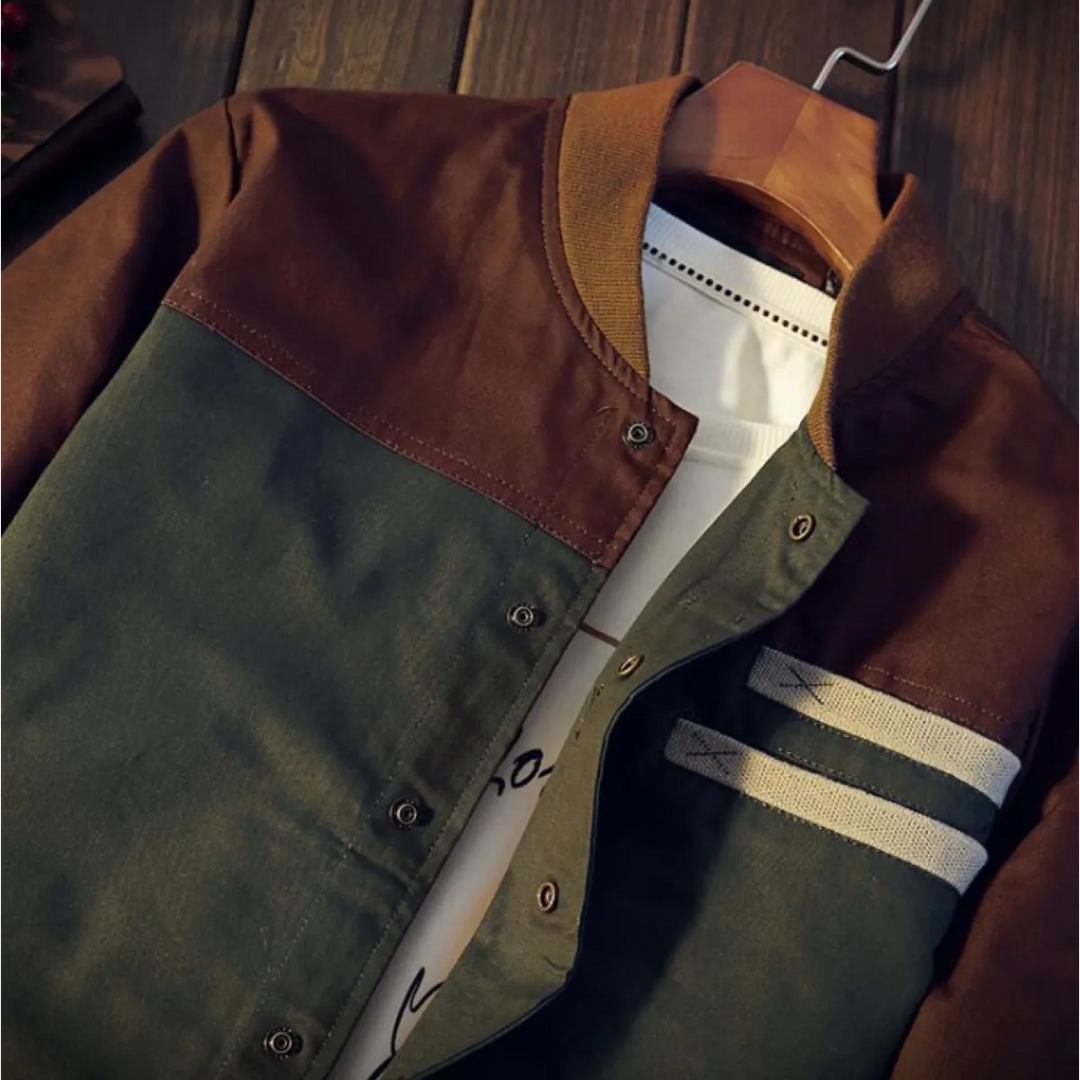 Nonchalant herenjack met tweekleurig design - Nael