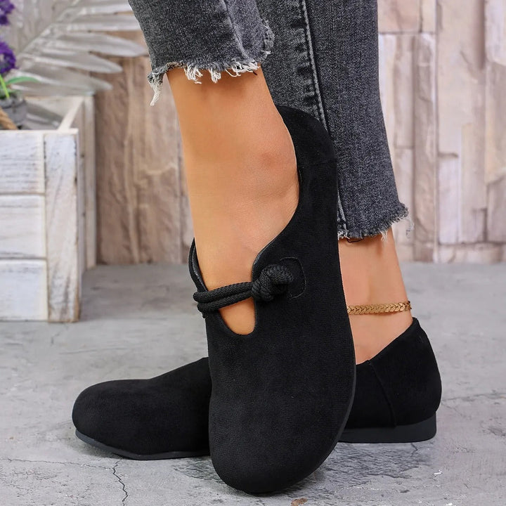 Suède platte damesschoenen met minimalistisch design - Miriam