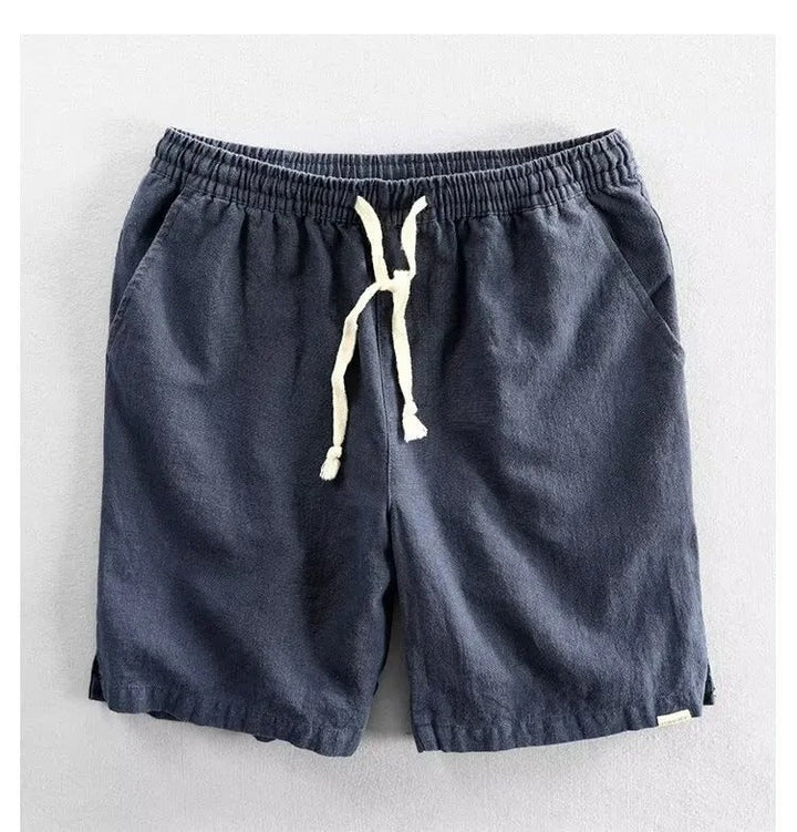 Linnen korte broek met trekkoord voor heren - Tobias
