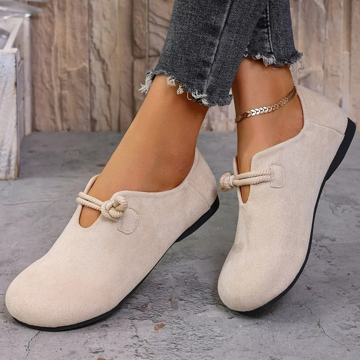 Suède platte damesschoenen met minimalistisch design - Miriam