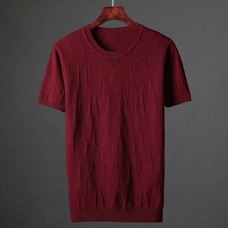 Fijn gebreid getailleerd heren-T-shirt - Einar