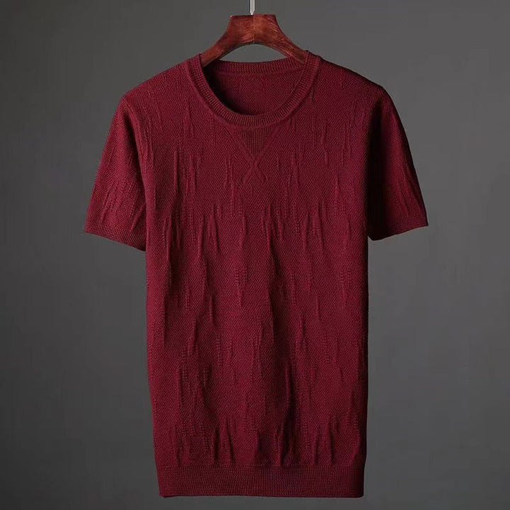 Fijn gebreid getailleerd heren-T-shirt - Einar