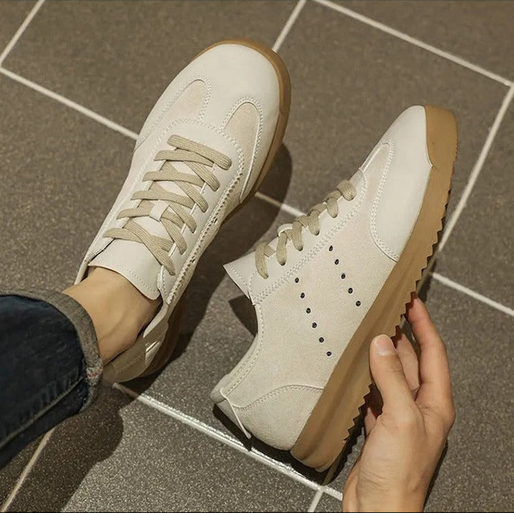 Herensneakers van suède en synthetisch leer met gekartelde zool - Cielo