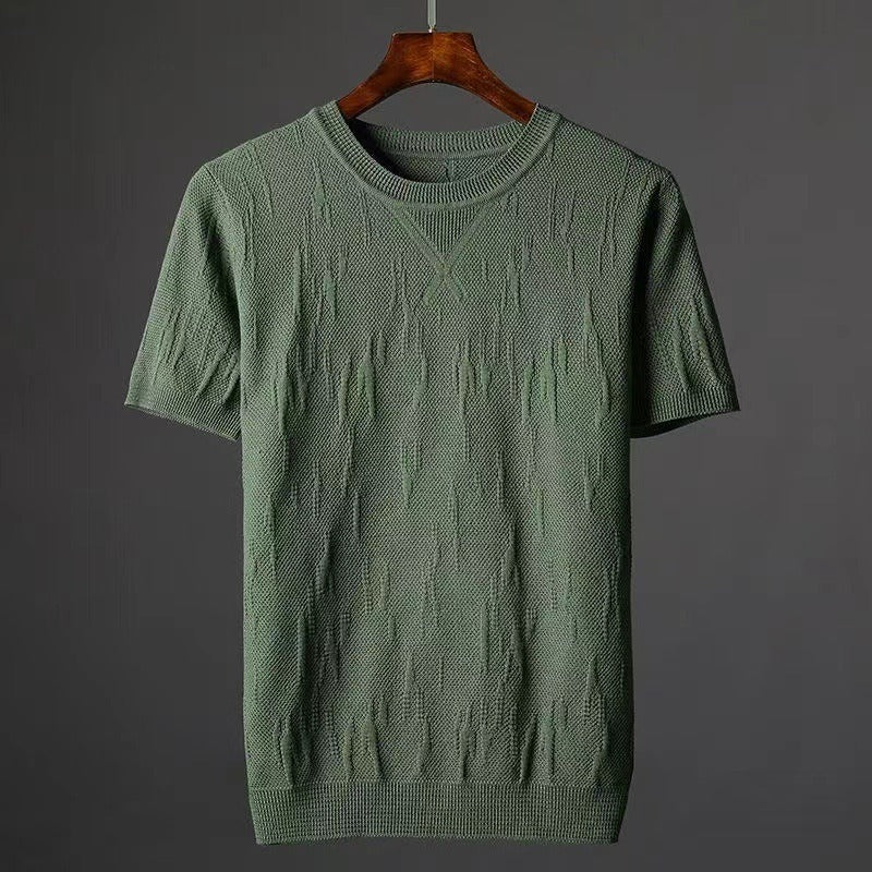 Fijn gebreid getailleerd heren-T-shirt - Einar