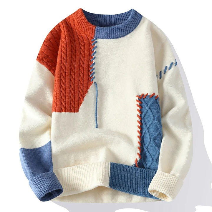Patchwork trui man - Renloch