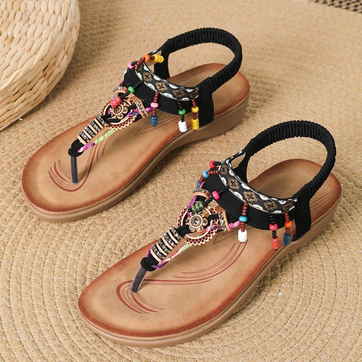 Boho stijl damessandalen met kralen - Adela