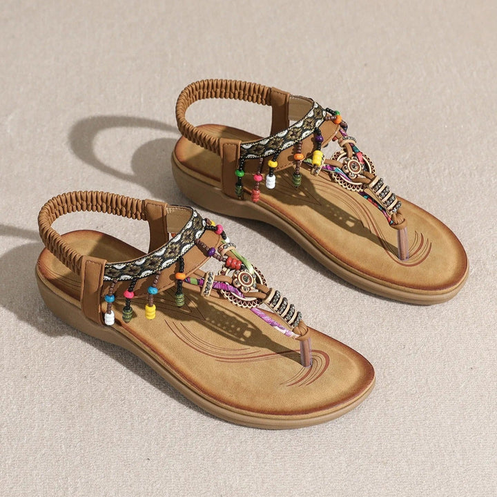 Boho stijl damessandalen met kralen - Adela