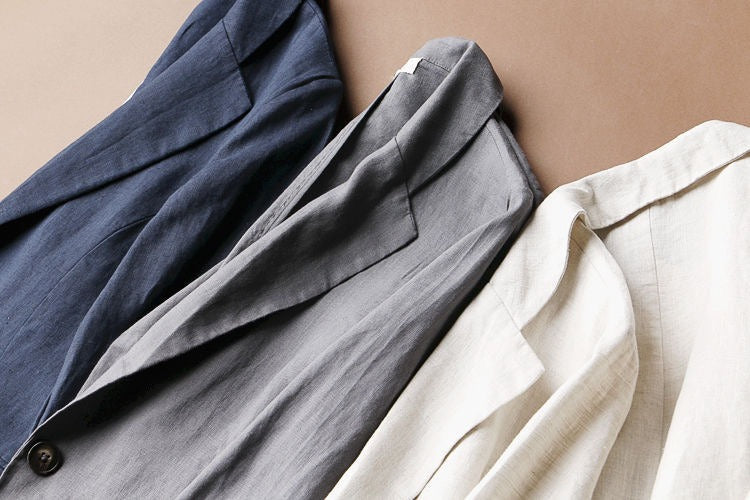 Effen linnen blazer voor dames - Amara