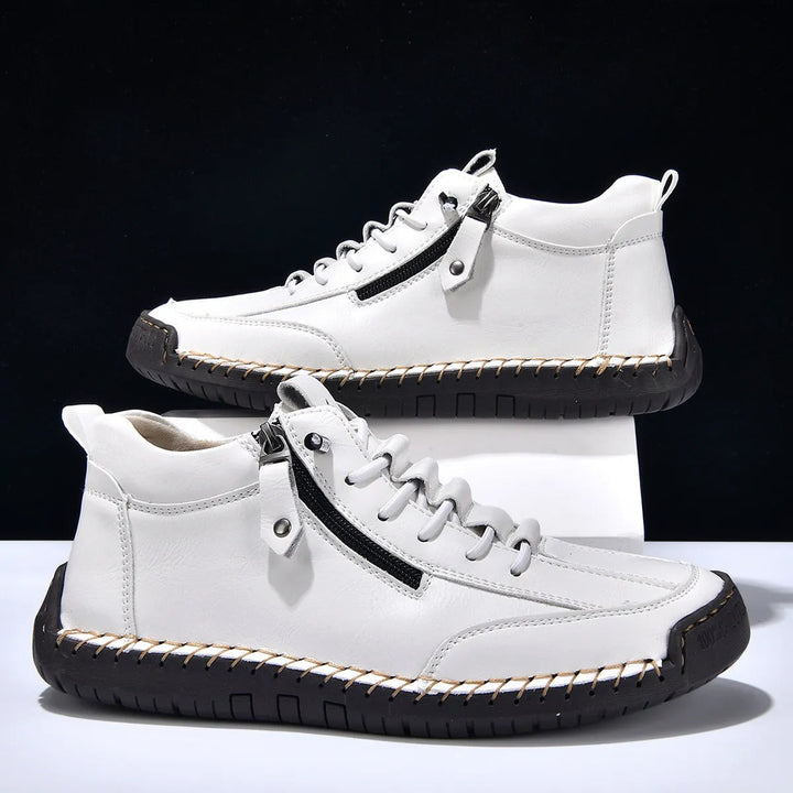 Kunstleren herentrainers met zijsluiting urban stijl - Aksel