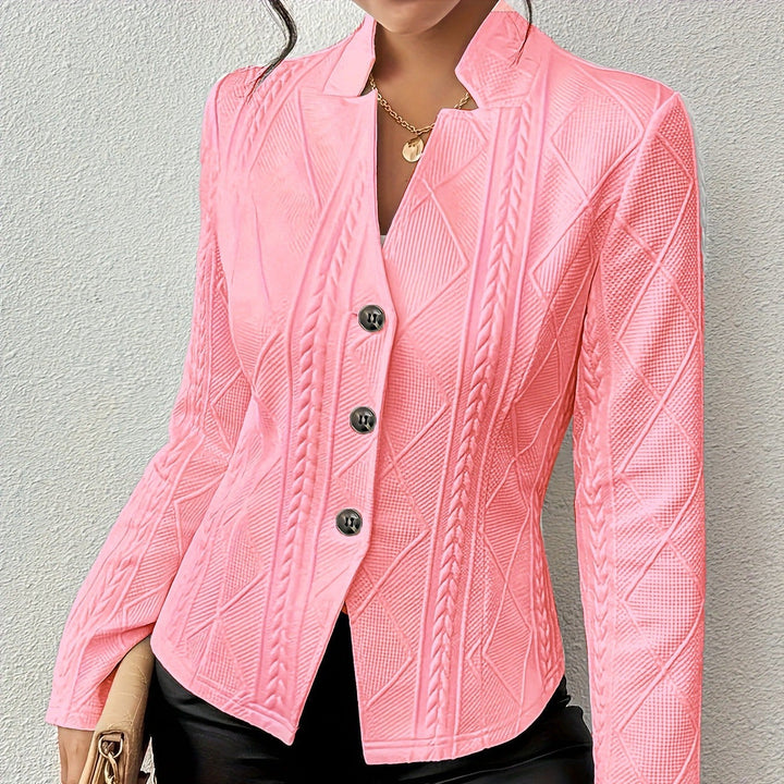 Gebreide blazer met elegant reliëf voor dames - Salma