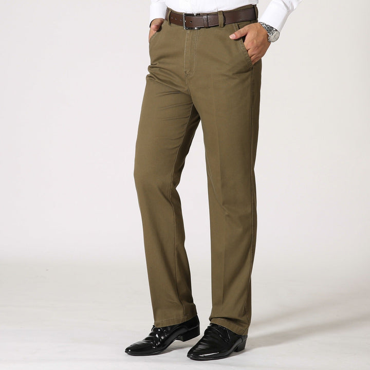 Katoenen herenbroek met recht model - David