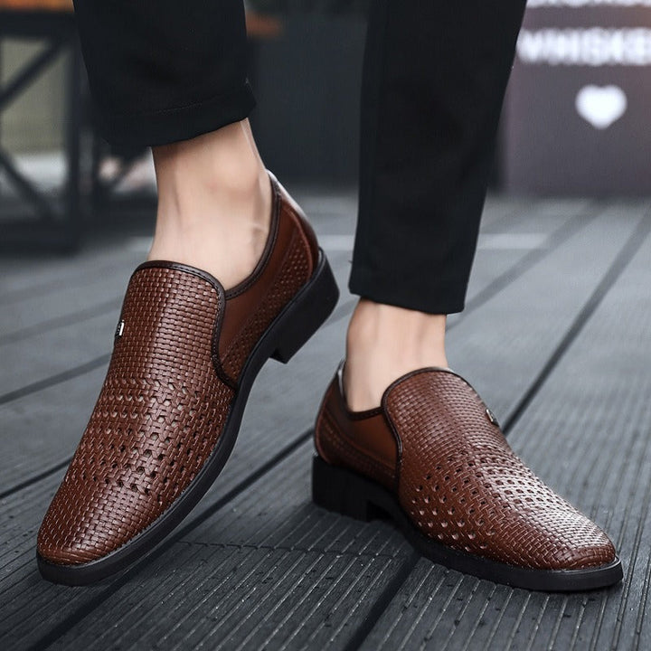 Gevlochten leren geklede herenschoenen - Damian