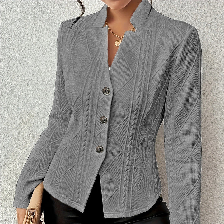 Gebreide blazer met elegant reliëf voor dames - Salma