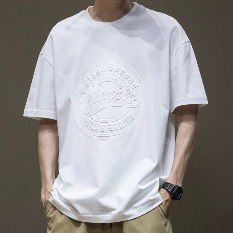 Katoenen heren t-shirt met oversized print - Daichi