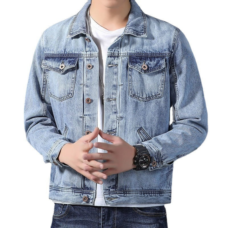 Klassiek denim herenjack met zakken aan de voorkant - Byron