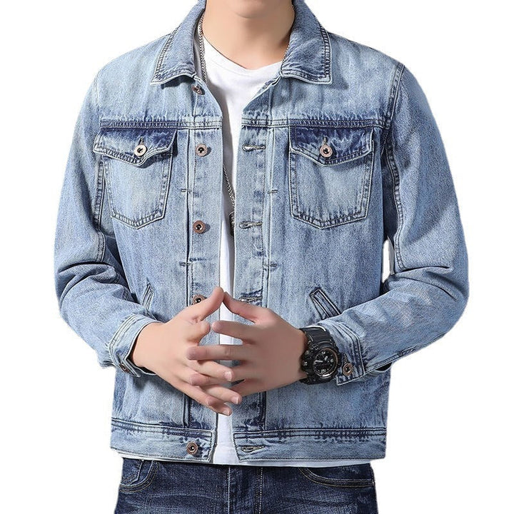 Klassiek denim herenjack met zakken aan de voorkant - Byron