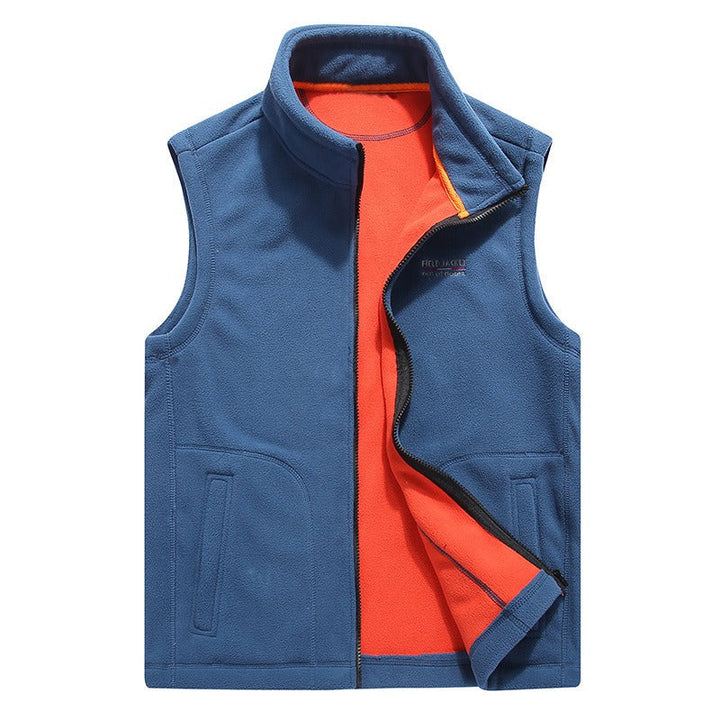 Mouwloos fleece herenvest met thermische voering en ritssluiting - Daryl