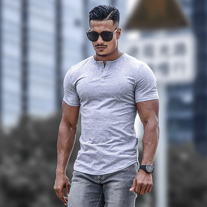 Heren-T-shirt met korte mouwen en ronde hals - Luis
