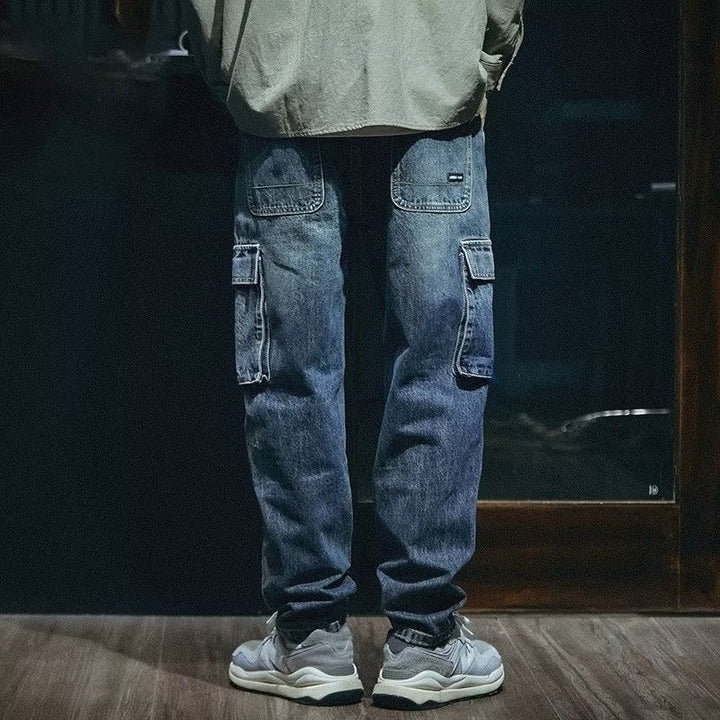 Heren denim cargobroek met steekzakken - Ricardo