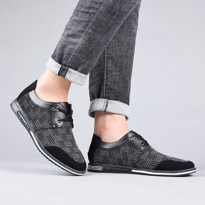 Casual herenschoenen van geweven stof in stedelijke stijl - Noud