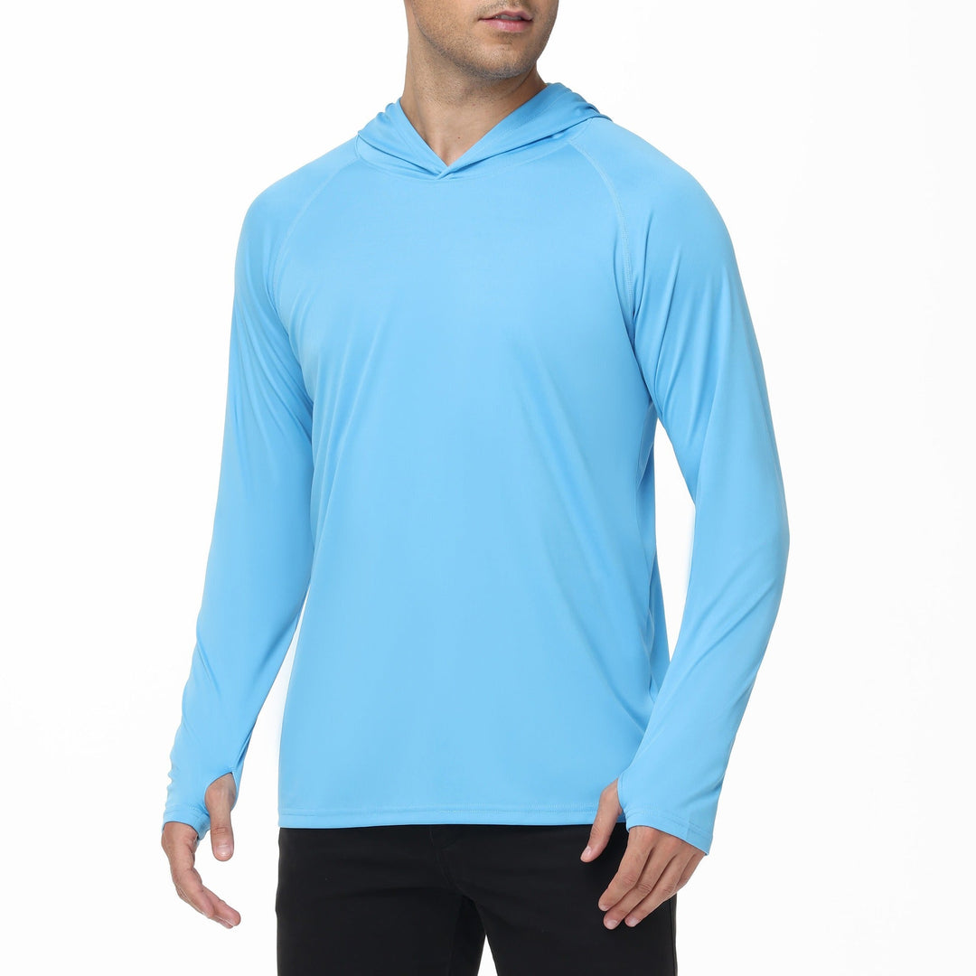 Heren-T-shirt met lange mouwen en capuchon - Drogus