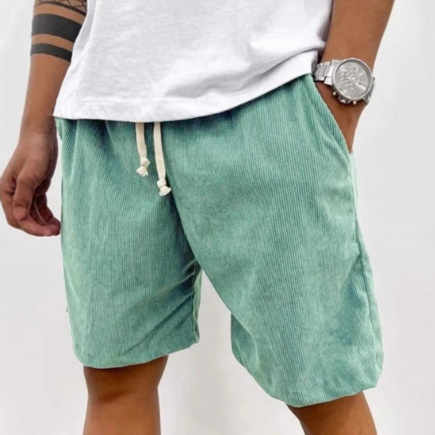 Heren casual corduroy short medium relaxed fit - Eland
