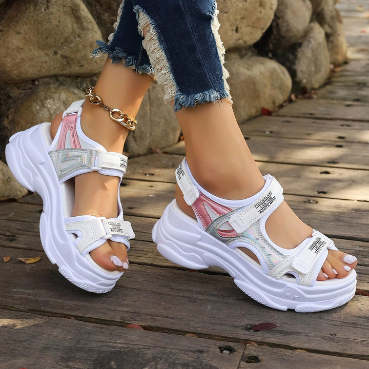 Dames lichtgewicht platform sportsandalen futuristisch ontwerp - Alexia