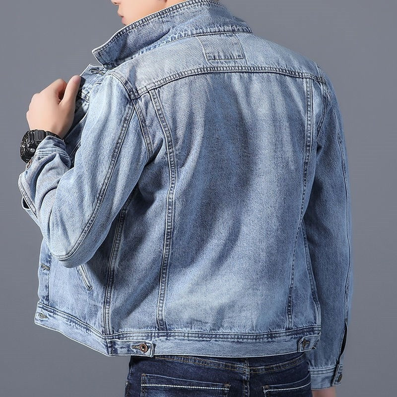 Klassiek denim herenjack met zakken aan de voorkant - Byron