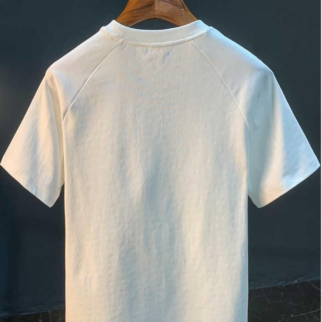 Katoenen heren-T-shirt met decoratieve stiksels in casual stijl - David