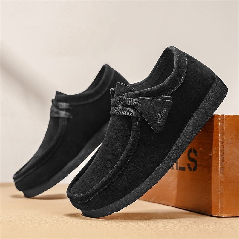 Herenschoenen suède met crêpezool mocassin stijl - Laurent